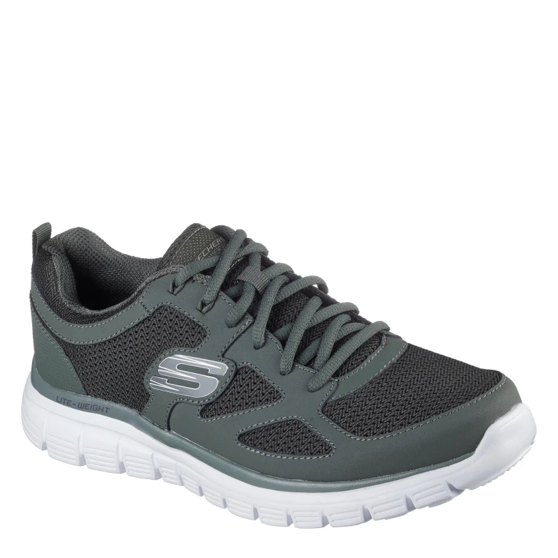 Image of Skechers Flex Burns Agoura Trainers Mens Olive male 7 (41)