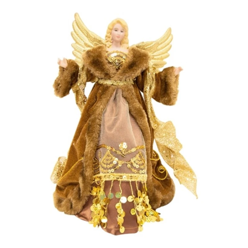 Image of Christmas Workshop 12" Copper Tree Top Angel 81840