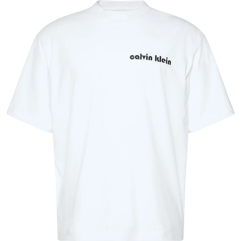Image of Calvin Klein Jeans Mens Bubble T-Shirt Brilliant White male M