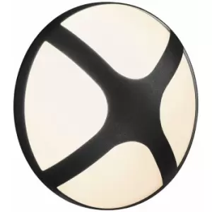 Image of Nordlux Cross 20cm Outdoor Decorative Flush Black, E14, IP54