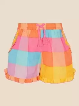 Image of Accessorize Girls Check Short - Multi, Size Age: 7-8 Years, Women