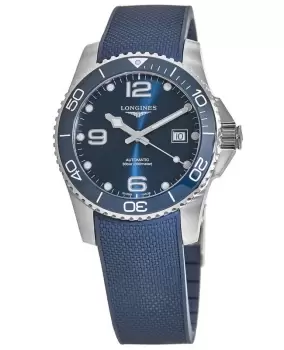 Image of Longines HydroConquest Automatic Blue Dial Ceramic Bezel Rubber Strap Mens Watch L3.781.4.96.9 L3.781.4.96.9