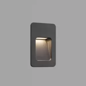 Image of Nase LED Outdoor Recessed Wall Light Dark Grey IP44