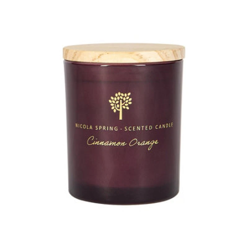 Image of Nicola Spring Soy Wax Scented Candle 130g Cinnamon & Orange Purple