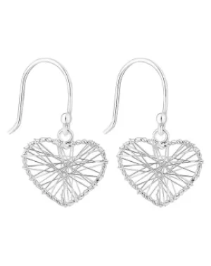 Image of Simply Silver Heart Drop Earring