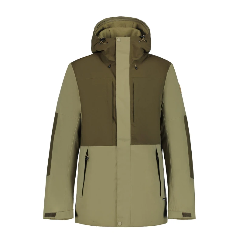 Image of Icepeak Mens Midvale Waterproof 3 in 1 Jacket Dark Olive male Small
