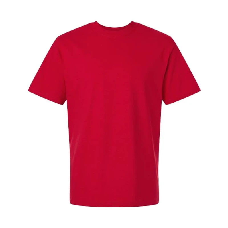 Image of Gildan Mens Hammer Maxweight T-Shirt in Red Size: Small Red Male S