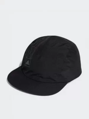 Image of adidas 4cmte Four Panel Rain.rdy Running Training Cycling Cap, Black/White, Size S/M, Men
