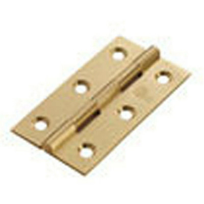 Image of Loops PAIR 76 x 40 x 1.5mm Solid Drawn Brass Butt Hinge Satin Brass Interior Door Metallics