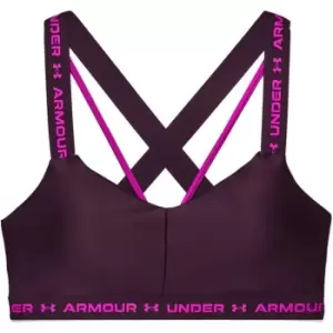 Image of Under Armour Crossback Low Shine Bra Womens - Purple