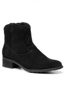 Image of Hotter Brierley Ankle Boots, Black, Size 8, Women