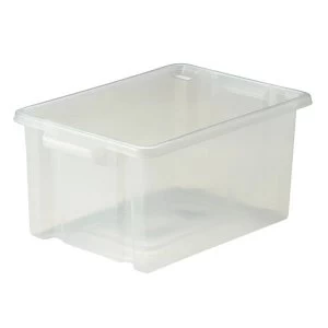 Image of Strata Storemaster Midi Crate External W360xD270xH190mm 14.5 Litres Capacity Clear Single