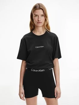 Image of Calvin Klein T-Shirt And Short Lounge Set - Black Size XS Women