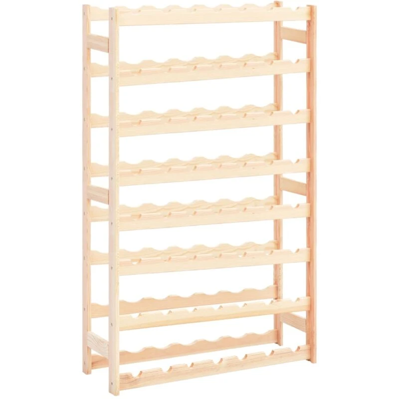 Image of VIDAXL Wine Rack for 56 Bottles Pinewood Vidaxl 8719883735429