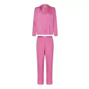 Image of Tommy Bodywear Ls Satin Pj Set - Pink