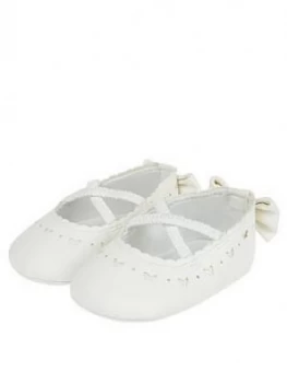 Image of Monsoon Baby Girls Butterfly Shimmer Cutwork Bootie - Ivory