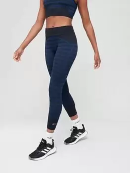 Image of adidas Marimekko Aeroknit 7/8 Leggings - Navy, Size S, Women