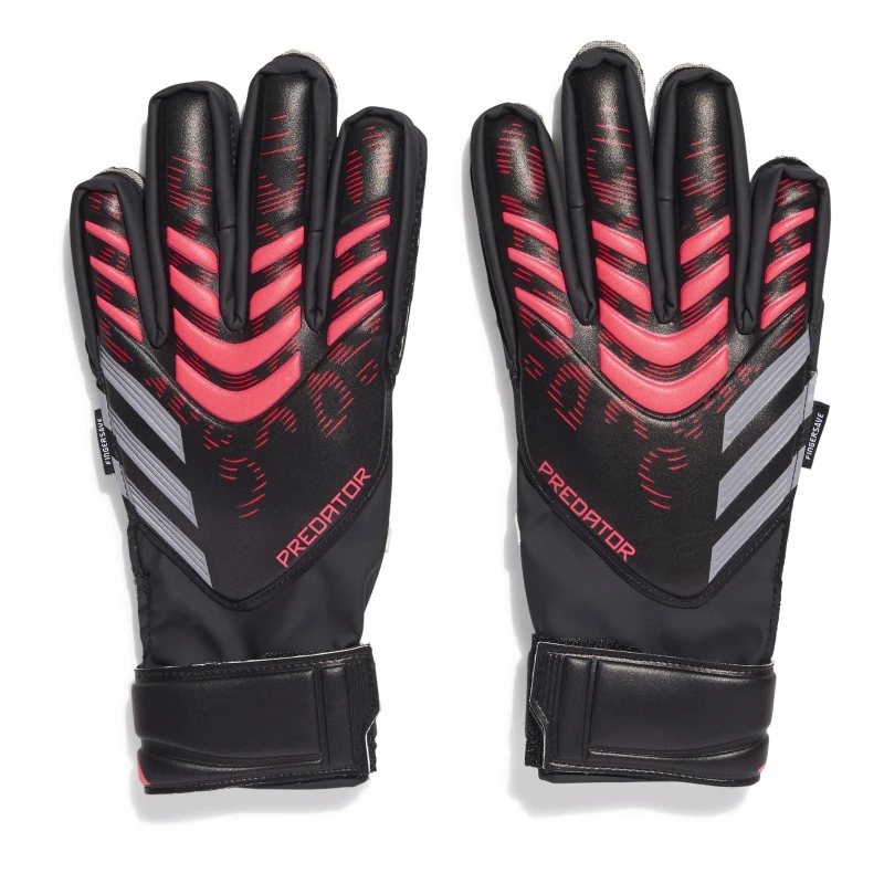 Image of adidas Predator Match Fingersave Goalkeeper Gloves Juniors Black/Red unisex 4