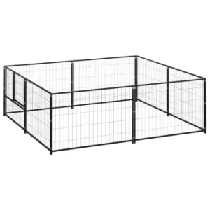 Image of VidaXL Dog Kennel Black 4m Steel