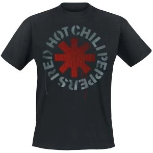 Image of Red Hot Chili Peppers - Stencil Mens Large T-Shirt - Black