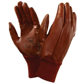 Image of Ansell - 52-502 Hyd-Tuf Fully Coated Brown Gloves - Size 10