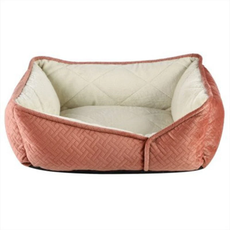 Image of Dream Paws Coral Geometric Shape Sofa Bed Small