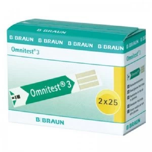 Image of Braun Omnitest Blood Glucose Test Strips - 2 x 25 Test Strips