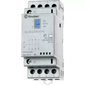 Image of Finder 22.34.0.024.4720 Contactor 3 makers, 1 breaker 24 V DC, 24 V AC 25 A