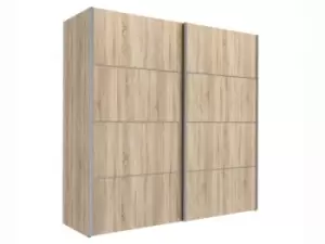 Image of Furniture To Go Verona Oak Sliding Door Large Double Wardrobe Flat Packed