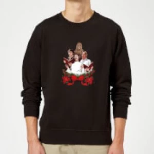 Image of Star Wars Jedi Carols Black Christmas Sweatshirt - M - Black