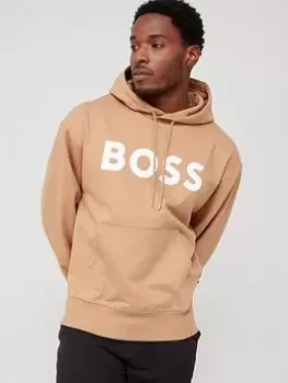 Image of BOSS Sullivan 16 Oversize Fit Hoodie - Beige , Beige, Size L, Men