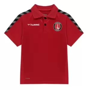 Image of Hummel Charlton Athletic Polo Shirt Junior Boys - Red