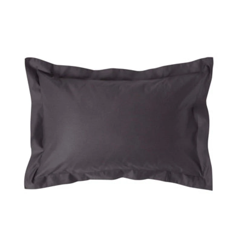 Image of Homescapes Egyptian Cotton Oxford Pillowcase 1000 TC Dark Grey