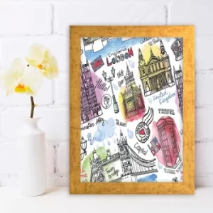 Image of AC298305344 Multicolor Decorative Framed MDF Painting