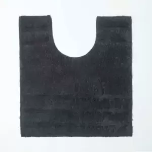 Image of Spa Supreme Luxury Black Pedestal Mat - Black - Black - Black - Homescapes