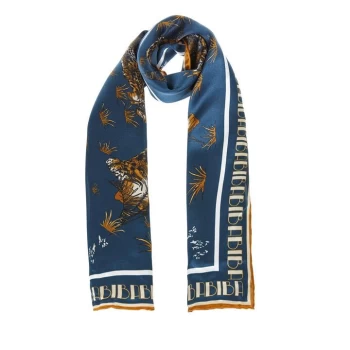 Image of Biba BIBA Printed Silk Scarf - Tiger Print