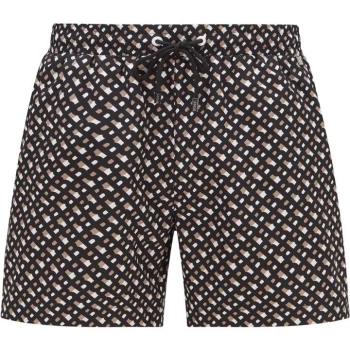 Image of Boss Manu AOP Swim Shorts - Black