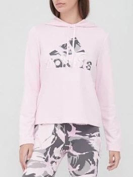 Image of Adidas Camo Pullover Hoodie - Pink