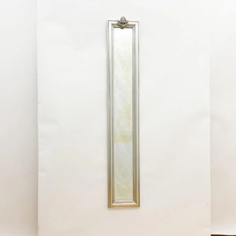 Image of Decorative Rectangular Wall Mirror - L3 x W13 x H109cm - Silver Minster4036