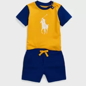 Image of Polo Ralph Lauren Baby's Cotton-Jersey Short and T-Shirt Set - 12-18 months