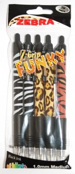 Image of Zebra Z-Grip Funky Ballpoint Pen PK5