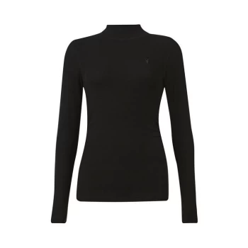 Image of AllSaints Francesco Rina Roll Neck Top - Black