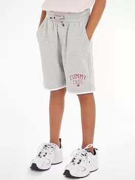 Image of Tommy Hilfiger Boys Tommy Varsity Sweatshorts - Light Grey Marl, Light Grey, Size 14 Years