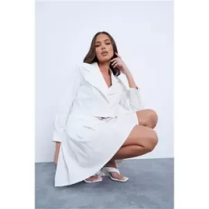 Image of I Saw It First Ivory Cropped Balloon Sleeve Jacket - White