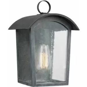 Image of Loops - Outdoor IP44 1 Bulb Wall Light Lantern Ash Black LED E27 60W d00765