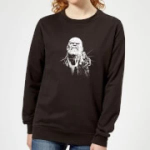 Image of Marvel Avengers Infinity War Fierce Thanos Womens Sweatshirt - Black