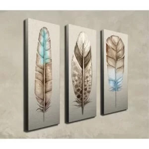 Image of CU08 Multicolor Decorative Canvas Painting (3 Pieces)