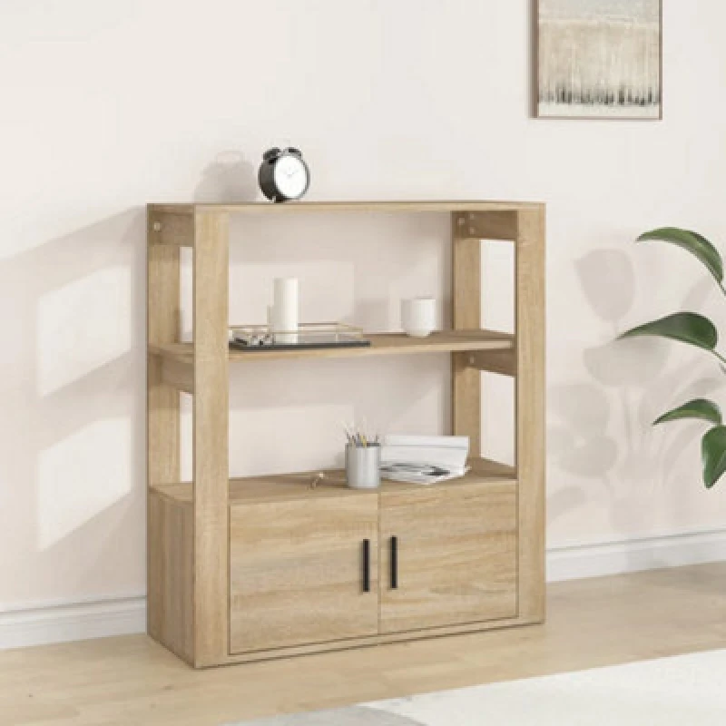 Image of Vidaxl Sideboard Sonoma Oak 80X30X90 Cm Engineered Wood