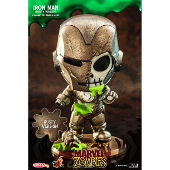 Image of Hot Toys Cosbaby Marvel Comics [Size S] - Marvel Zombies: Iron Man (Rust Colour Version)