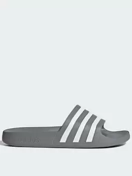 Image of adidas Sportswear Mens Adilette Aqua Slides - Grey, Size 8, Men